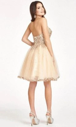 Elizabeth K GS1980 - Sequin Applique A-Line Cocktail Dress 31 Elizabeth K GS1980 - Sequin Applique A-Line Cocktail Dress