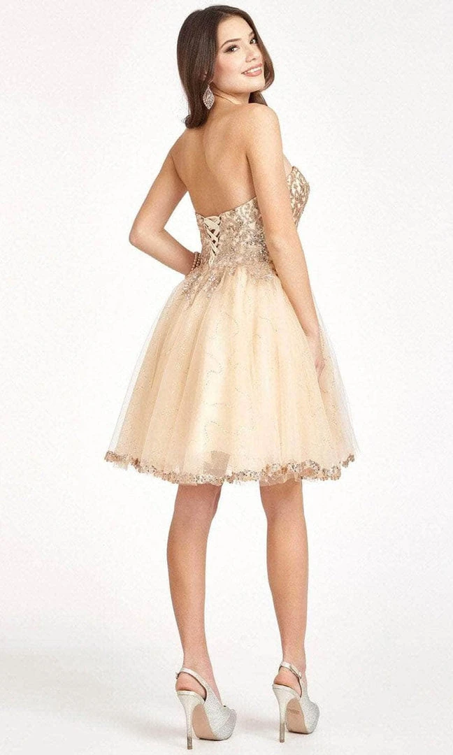 Elizabeth K GS1980 - Sequin Applique A-Line Cocktail Dress 12 Elizabeth K GS1980 - Sequin Applique A-Line Cocktail Dress