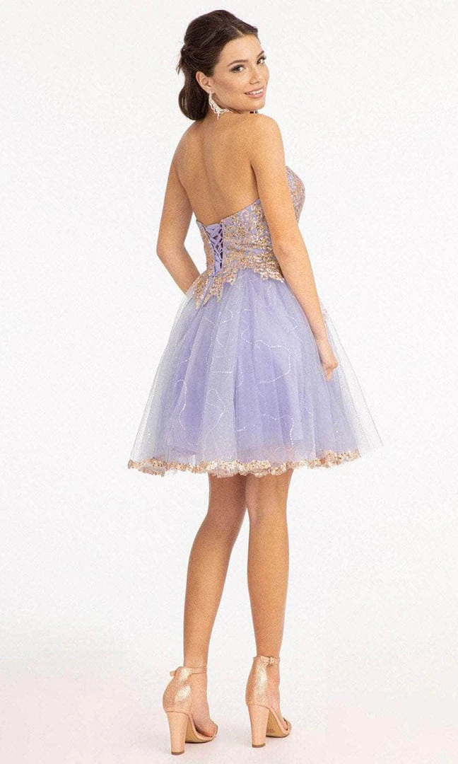 Elizabeth K GS1980 - Sequin Applique A-Line Cocktail Dress 14 Elizabeth K GS1980 - Sequin Applique A-Line Cocktail Dress