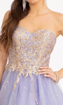 Elizabeth K GS1980 - Sequin Applique A-Line Cocktail Dress 36 Elizabeth K GS1980 - Sequin Applique A-Line Cocktail Dress