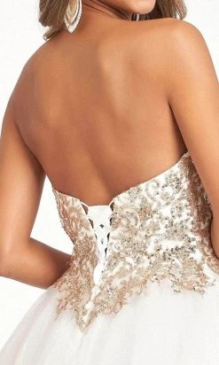 Elizabeth K GS1980 - Sequin Applique A-Line Cocktail Dress 41 Elizabeth K GS1980 - Sequin Applique A-Line Cocktail Dress