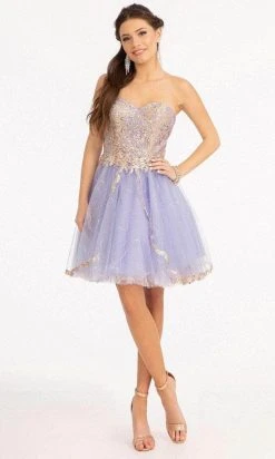 Elizabeth K GS1980 - Sequin Applique A-Line Cocktail Dress 35 Elizabeth K GS1980 - Sequin Applique A-Line Cocktail Dress