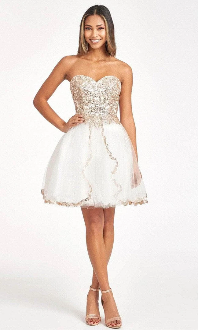 Elizabeth K GS1980 - Sequin Applique A-Line Cocktail Dress 19 Elizabeth K GS1980 - Sequin Applique A-Line Cocktail Dress