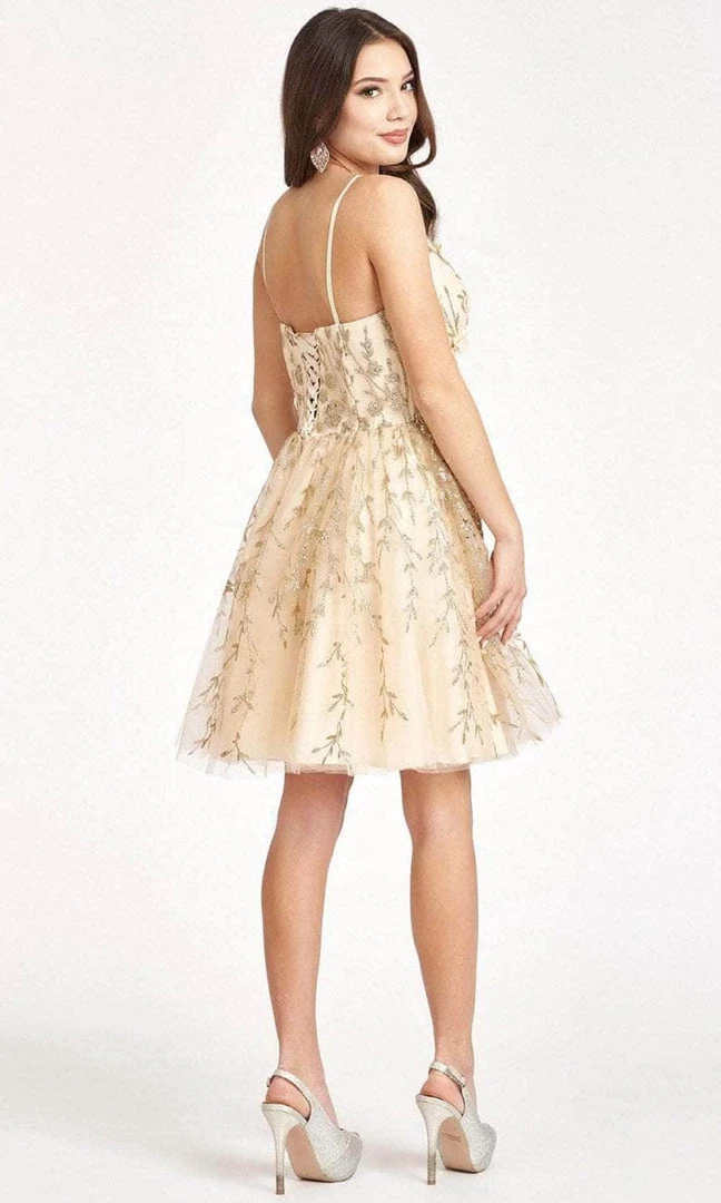 Elizabeth K GS1998 - Deep V-Neck Short Dress 4 Elizabeth K GS1998 - Deep V-Neck Short Dress