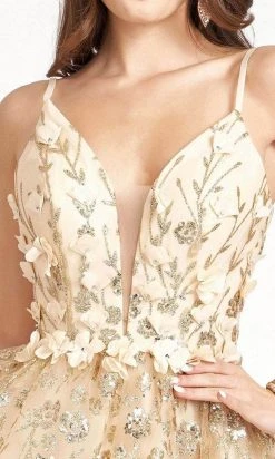 Elizabeth K GS1998 - Deep V-Neck Short Dress 16 Elizabeth K GS1998 - Deep V-Neck Short Dress