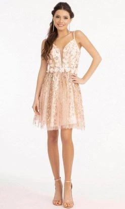 Elizabeth K GS1998 - Deep V-Neck Short Dress 22 Elizabeth K GS1998 - Deep V-Neck Short Dress