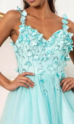 Elizabeth K GS1999 - 3D Florals Short Dress 27 Elizabeth K GS1999 - 3D Florals Short Dress