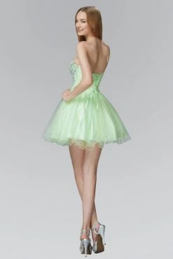 Elizabeth K - GS2031 Bejeweled Sweetheart Tulle Dress
