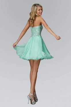 Elizabeth K - GS2088 Strapless Embellished Sweetheart Dress