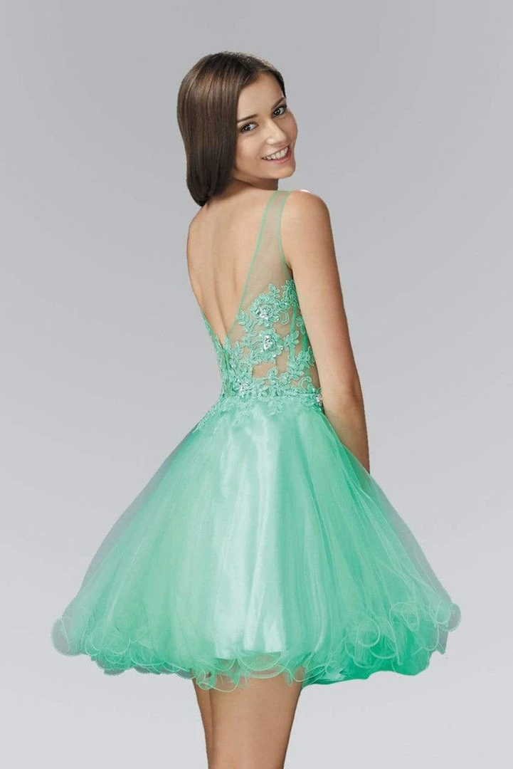 Elizabeth K - GS2156 Embellished Illusion Bateau Neck Tulle Dress 4 Elizabeth K - GS2156 Embellished Illusion Bateau Neck Tulle Dress