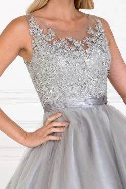 Elizabeth K - GS2414 Sparkly Beaded Lace Bodice Tulle Cocktail Dress 19 Elizabeth K - GS2414 Sparkly Beaded Lace Bodice Tulle Cocktail Dress