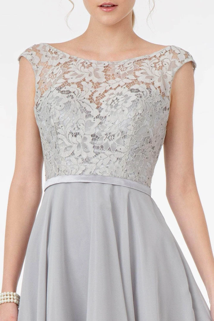 Elizabeth K - GS2807 Lace Bodice Corset Back Chiffon Dress 18 Elizabeth K - GS2807 Lace Bodice Corset Back Chiffon Dress