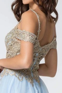 Elizabeth K - GS2808 Jeweled Gilt Appliqued A-Line Dress 28 Elizabeth K - GS2808 Jeweled Gilt Appliqued A-Line Dress