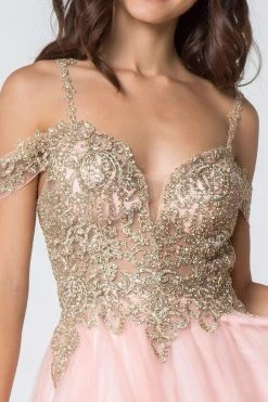 Elizabeth K - GS2808 Jeweled Gilt Appliqued A-Line Dress 31 Elizabeth K - GS2808 Jeweled Gilt Appliqued A-Line Dress