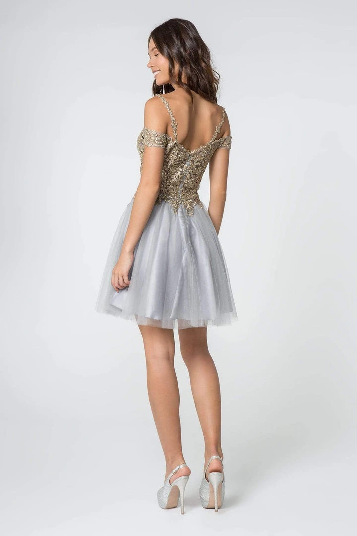 Elizabeth K - GS2808 Jeweled Gilt Appliqued A-Line Dress 7 Elizabeth K - GS2808 Jeweled Gilt Appliqued A-Line Dress