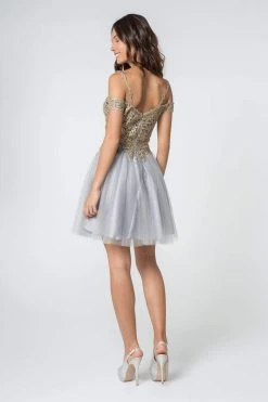 Elizabeth K - GS2808 Jeweled Gilt Appliqued A-Line Dress 37 Elizabeth K - GS2808 Jeweled Gilt Appliqued A-Line Dress