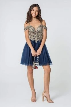 Elizabeth K - GS2808 Jeweled Gilt Appliqued A-Line Dress 32 Elizabeth K - GS2808 Jeweled Gilt Appliqued A-Line Dress