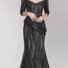 Feriani Couture 18212 - Off-Shoulder Quarter Trumpet Dress