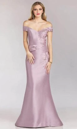 Feriani Couture 18214 - Off-Shoulder Metallic Trumpet Dress 7 Feriani Couture 18214 - Off-Shoulder Metallic Trumpet Dress