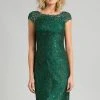 Feriani Couture - 18389S Beaded Floral Sheath Dress 1 Feriani Couture - 18389S Beaded Floral Sheath Dress