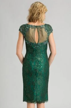 Feriani Couture - 18389S Beaded Floral Sheath Dress