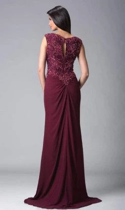 Feriani Couture - 18402 Embellished Cap Sleeve Column Gown 9 Feriani Couture - 18402 Embellished Cap Sleeve Column Gown