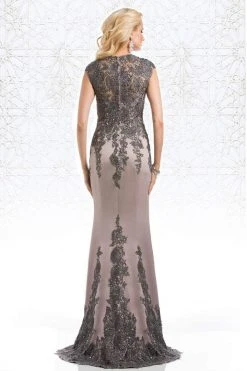 Feriani Couture - 18456 Floral Embellished Long Dress