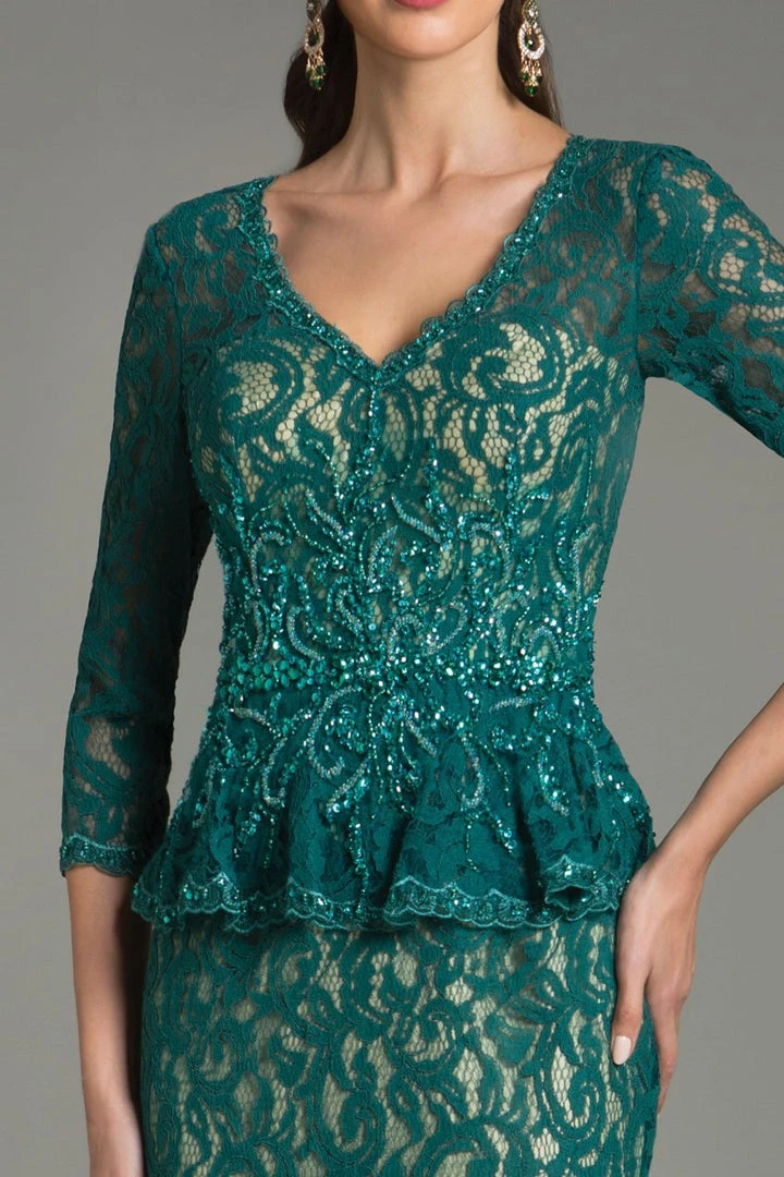 Feriani Couture - 18512 Peplum Lace Evening Gown 4 Feriani Couture - 18512 Peplum Lace Evening Gown