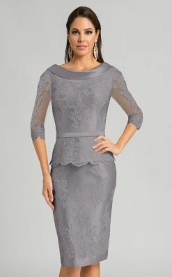 Feriani Couture - 18557 Lace Bateau Sheath Dress