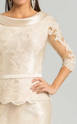 Feriani Couture - 18557 Lace Bateau Sheath Dress