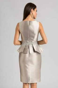 Feriani Couture - 18559 Pearls And Peplum Cocktail Dress 7 Feriani Couture - 18559 Pearls And Peplum Cocktail Dress