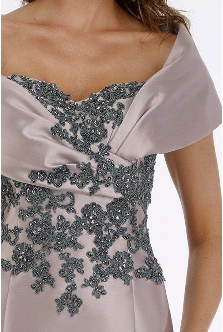 Feriani Couture - 18578SH Lace Ornate Sweetheart Off-Shoulder Dress 4 Feriani Couture - 18578SH Lace Ornate Sweetheart Off-Shoulder Dress