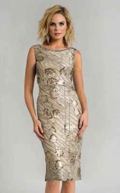 Feriani Couture - 18601 Shimmering Bateau Cocktail Dress