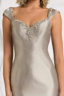 Feriani Couture - 18609 Beaded Cap Sleeve Mermaid Dress