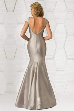 Feriani Couture - 18609 Beaded Cap Sleeve Mermaid Dress