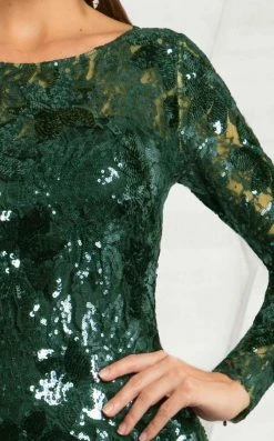 Feriani Couture - 18613 Embroidered Bateau Sheath Dress