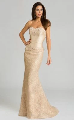 Feriani Couture - 18616 Strapless Embroidered Gown