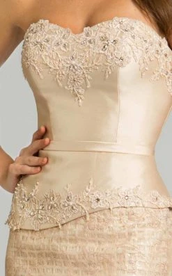 Feriani Couture - 18616 Strapless Embroidered Gown