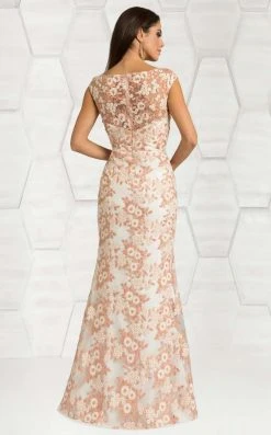Feriani Couture - 18618 Sheer Floral Embellished Gown