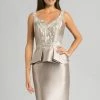 Feriani Couture - 18620 Embroidered Two-Piece Peplum Dress 1 Feriani Couture - 18620 Embroidered Two-Piece Peplum Dress