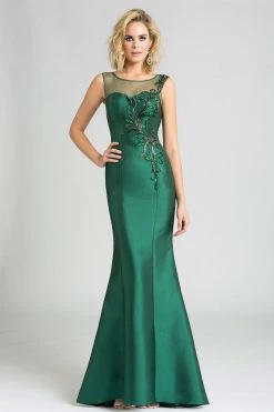 Feriani Couture - 18624 Beaded Illusion Bateau Sheath Dress