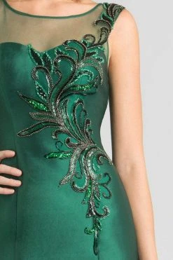 Feriani Couture - 18624 Beaded Illusion Bateau Sheath Dress 7 Feriani Couture - 18624 Beaded Illusion Bateau Sheath Dress