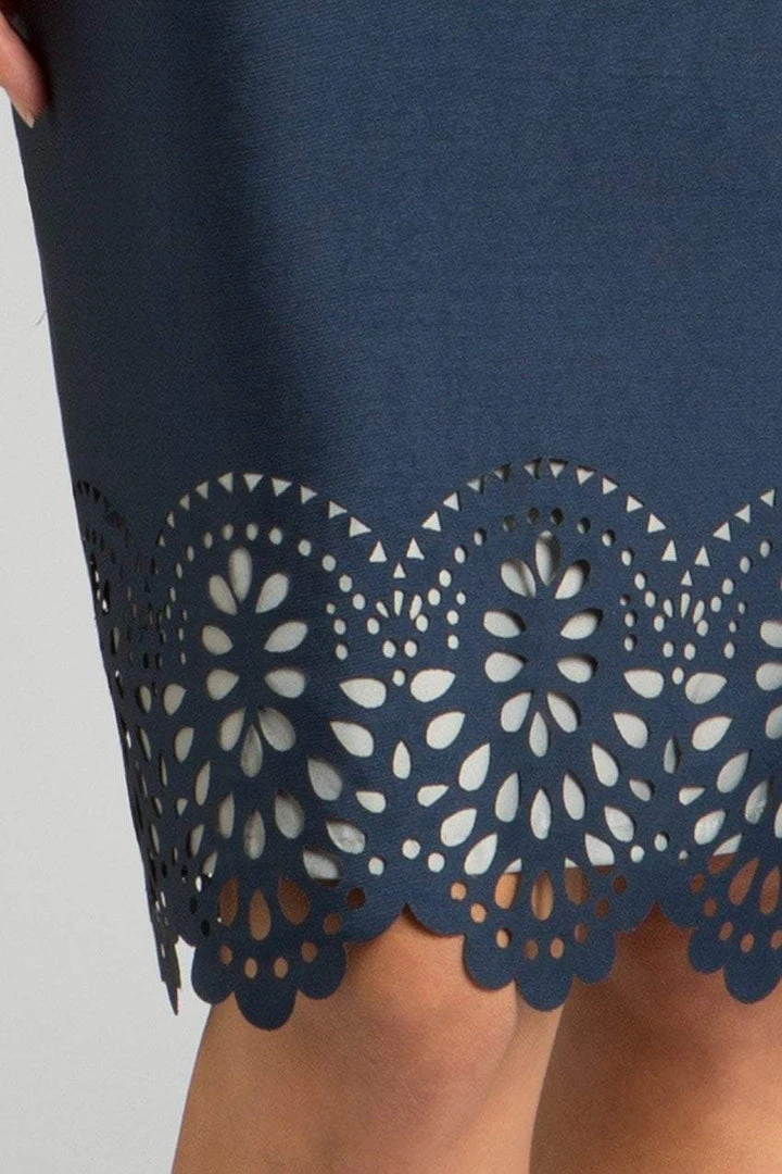 Feriani Couture - 18628 Two Tone Color V-neck Sheath Dress 6 Feriani Couture - 18628 Two Tone Color V-neck Sheath Dress