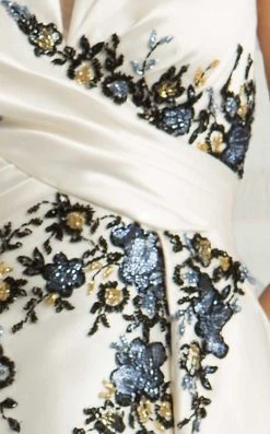 Feriani Couture - 18632 Floral Beaded A-line Dress 9 Feriani Couture - 18632 Floral Beaded A-line Dress