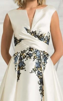 Feriani Couture - 18632 Floral Beaded A-line Dress 8 Feriani Couture - 18632 Floral Beaded A-line Dress