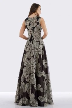 Feriani Couture - 18652 Appliqued Sleeveless Floral Overskirt Gown 6 Feriani Couture - 18652 Appliqued Sleeveless Floral Overskirt Gown