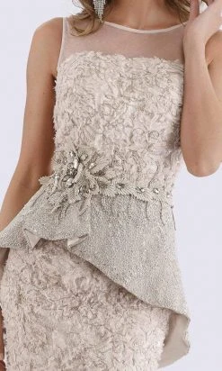 Feriani Couture - 18655 Embellished Illusion Bateau Peplum Dress 7 Feriani Couture - 18655 Embellished Illusion Bateau Peplum Dress