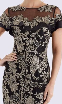 Feriani Couture - 18659 Embroidered Illusion Ruffled Evening Dress 7 Feriani Couture - 18659 Embroidered Illusion Ruffled Evening Dress