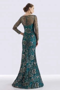 Feriani Couture - 18718 Floral Lace Long Sleeve Sheath Dress 7 Feriani Couture - 18718 Floral Lace Long Sleeve Sheath Dress