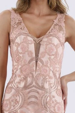 Feriani Couture - 18722 Deep V-neck Embellished Gown 7 Feriani Couture - 18722 Deep V-neck Embellished Gown